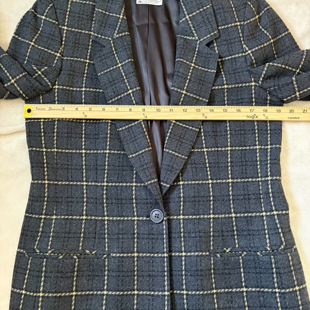 Vintage Pendleton Wool Plaid Blazer Jacket - Picture 6 of 14
